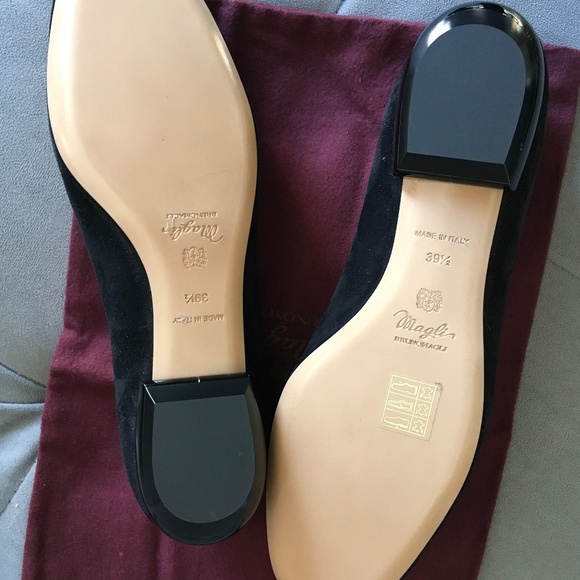 NWOT Black Suede Bruno Magli Dress Flats - Picture 5 of 6